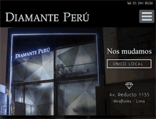 Tablet Screenshot of diamanteperu.com
